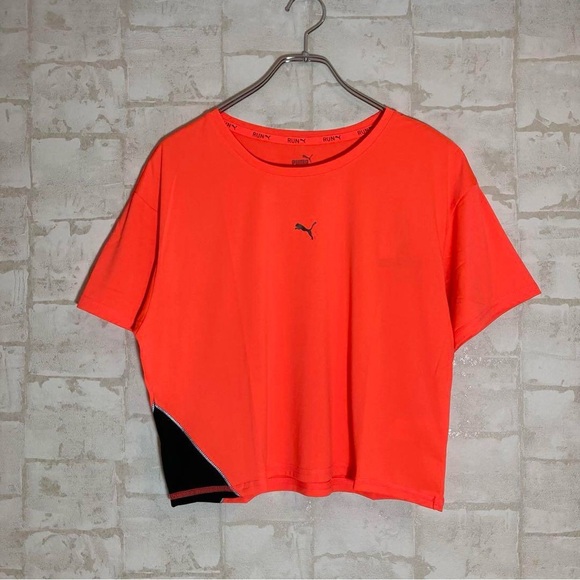Puma Bright Red Sports Crop Top NWOT - Picture 2 of 7